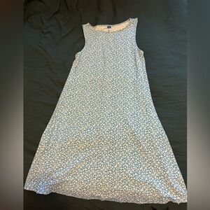 Old Navy, blue floral skater dress, size small Tall